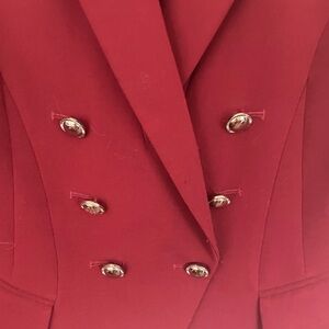 WHBM - Blazer - Wine - EUC - size 4 - silver buttons Double breasted
